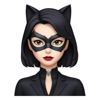 Catwoman with open hair sticker