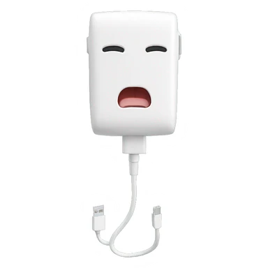 Phone charger with muscles sticker