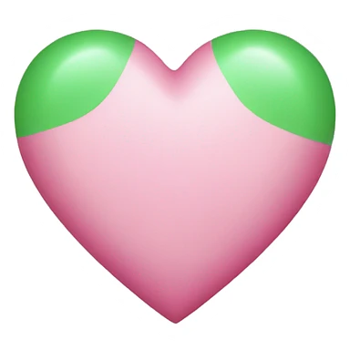 pink and green heart  sticker