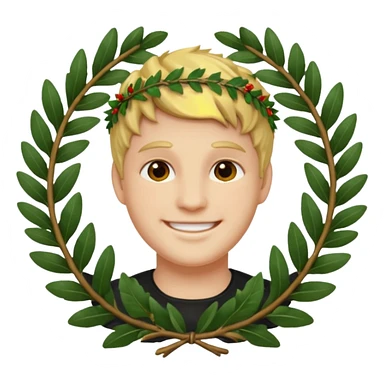 A detailed face emoji of Nero, the Roman emperor sticker