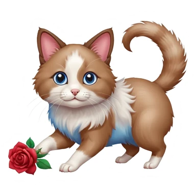 Rats pooping dogs running rose nail polish rainbow ragdoll sticker