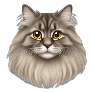 British long hair sticker