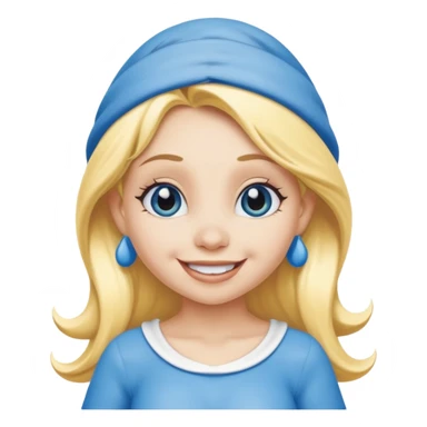happy smurfette sticker