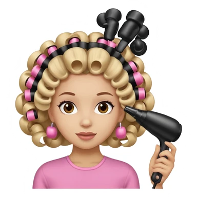 A girl that is getting hair done sticker