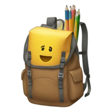 pencil in a backpack sticker