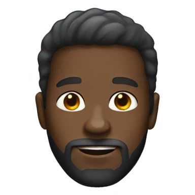 black guy with beard sticker