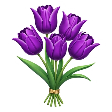 purple tulip bouquet  sticker
