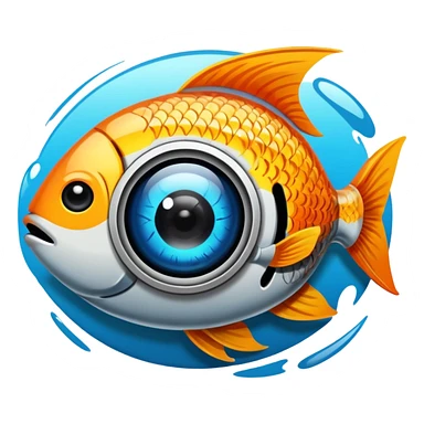 graffiti with fish eye effect sticker