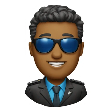 Principal wearing black sunglass with swag sticker