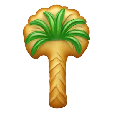 un palmier avec une couronne sur la tête  sticker