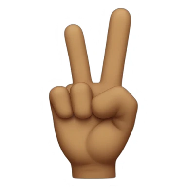 two fingers crossed in X sticker