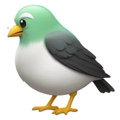 A bird farting sticker