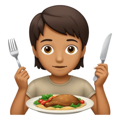 Person with a meal sticker