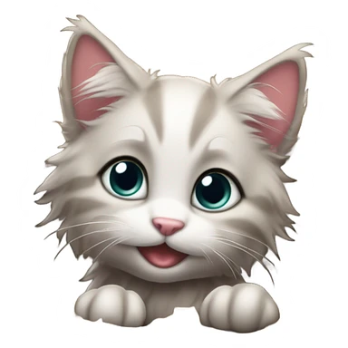 Kitten in poo sticker