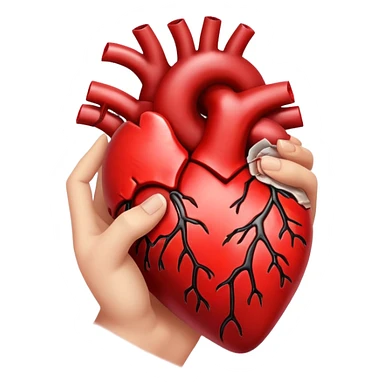 cœur humain arraché dans une main  sticker