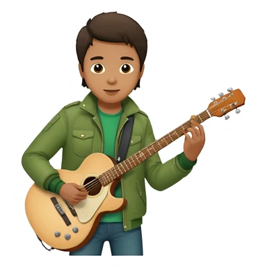 Guitarist + green jacket. sticker