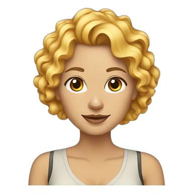 curly-blonde-woman-with-cat-bengal sticker