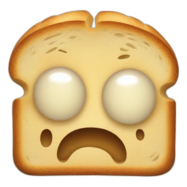 dead bread with crossed eyes sticker