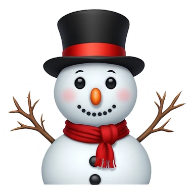 Red snowman sticker