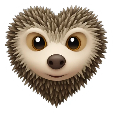 hedgehog heart sticker