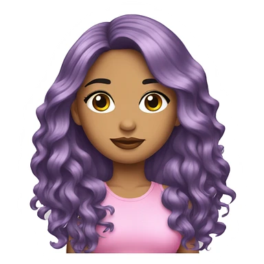 cabello rosado sticker