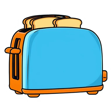 light blue toaster sticker