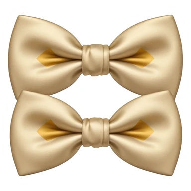 Beige bowtie sticker