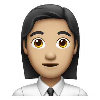 filipino corporote/office worker with black hair sticker