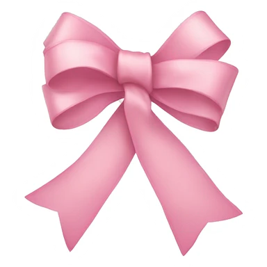 light pink ribbon bow sticker