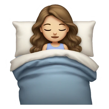 Light Brunette girl sleeping sticker