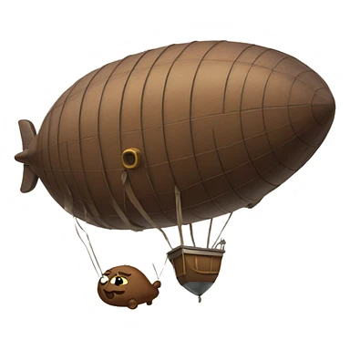 poop and airship sticker