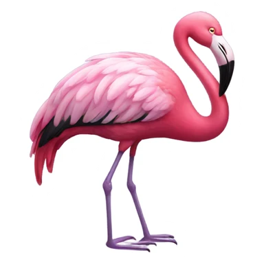 Purple flamingo sticker