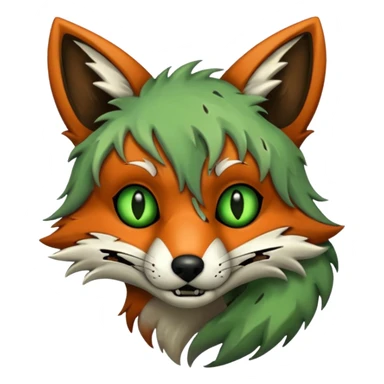 Zombie fox sticker
