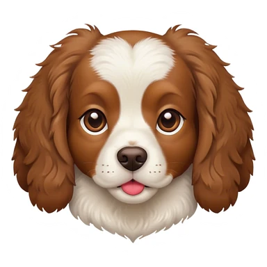 spaniel with heart sticker