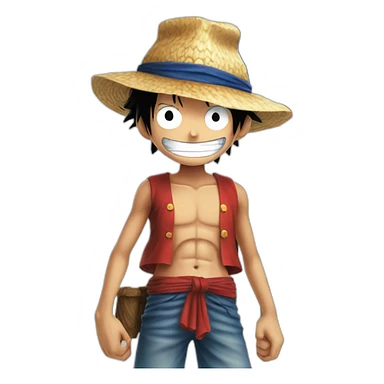monkey d luffy holding french flag sticker