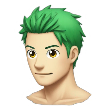 zoro Roronoa Green Hair timeskip sticker
