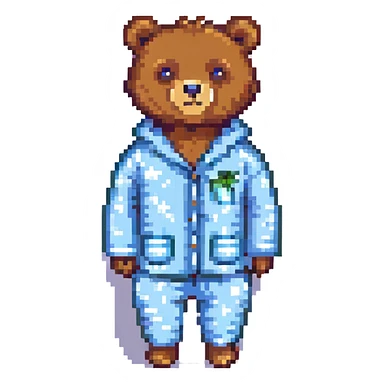 bear in pajamas sticker