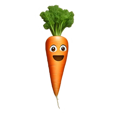 A carrot on top of a wooden table sticker