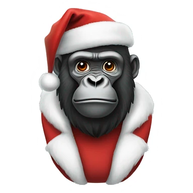Gorilla santa claus sticker