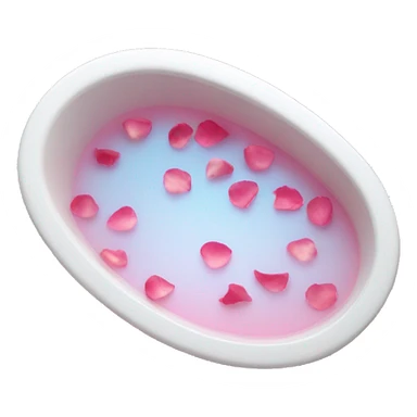 bath tub with rose petals and pink water  sticker