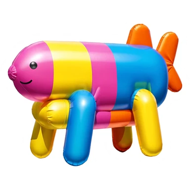   jeff koons style inflatable abstract art SPAM sculpture  sticker