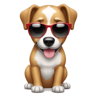 Nimmy dog with sunglasses sticker