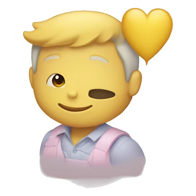 corazón amarillo pastel sticker