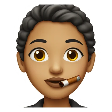 Girl with cigar sticker