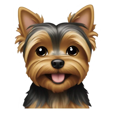yorkie smiling sticker