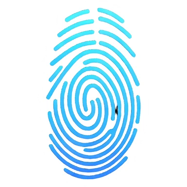 Fingerprint scanning for password security sticker