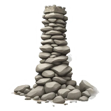 tower made from rocks sticker