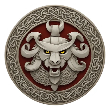 A family crest Viking style with the name Quillman  sticker