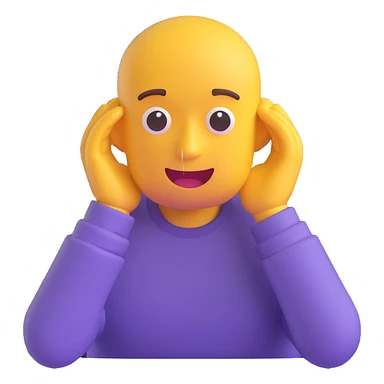 man covering his ears 3D emoji sticker