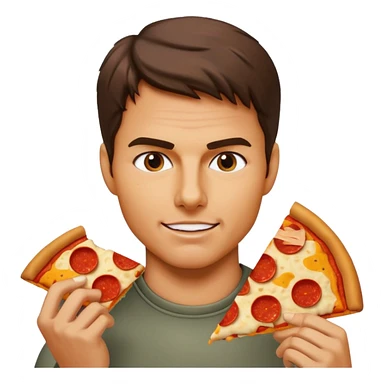 Tom Cruise eating cat pizza sticker